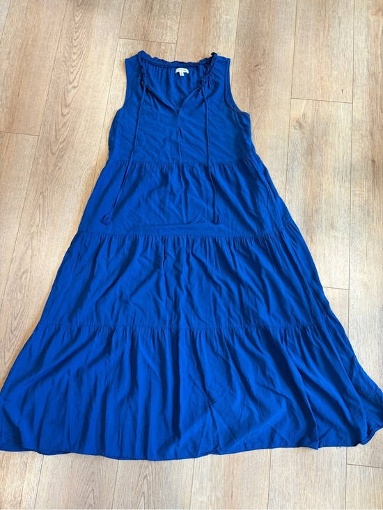 Max Studio Dresses & Skirts - Max Studio Blue Tiered Maxi Dress Medium Sleeveless Boho Cottagecore